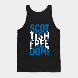 SCOTTISH FREEDOM!, Scottish Independence Saltire Flag Text Slogan Tank Top